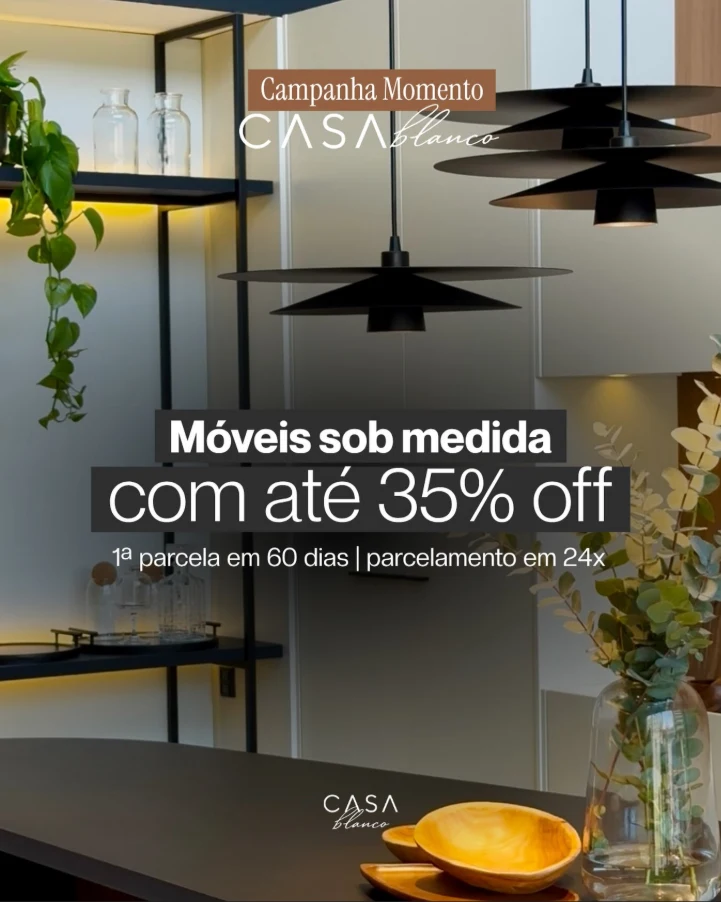 Oferta do mês — Móveis sob medida com até 35% off